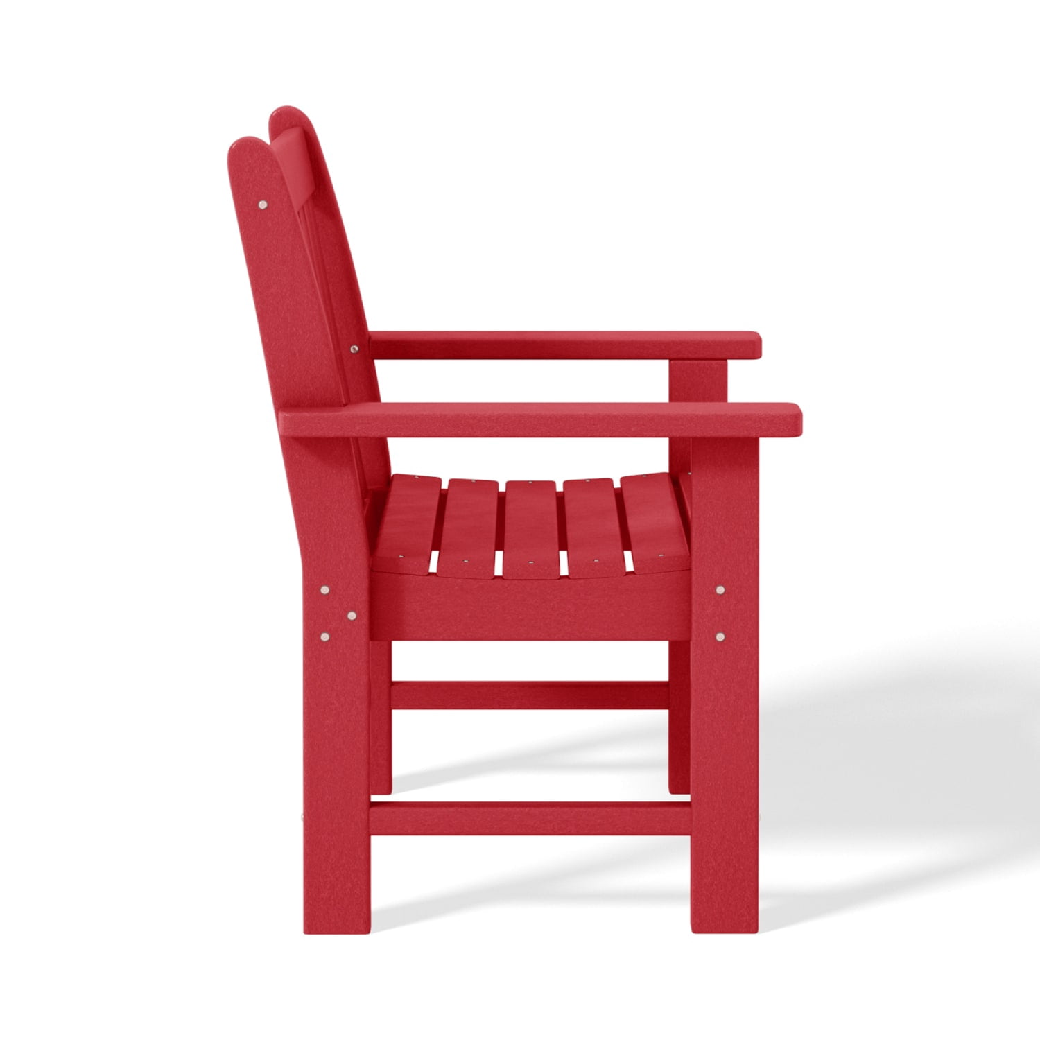 WestinTrends Malibu Outdoor Patio HDPE Adirondack Dining Arm Chair, Red