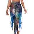 thumbnail image 5 of iiniim omen's Galaxy Mermaid Leggings Fish Scale Fins Yoga Gym Tight Pants Skinny Long Trousers Costume, 5 of 7