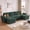 Green, variant on 85" Modular Sectional Sleeper Sofa with Pull Out Bed,3 Seat Plush L Shaped Couch with Storage Chaise|USB Ports|Cup Holders|Side Table|Storage Armrests,Tool Free Assembly,Corduroy Fabric Green