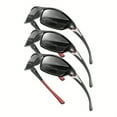 thumbnail image 2 of 1 Paire/2/3 Paires, Lunettes de Mode Polarisées Enveloppantes Fantaisie Cool, pour Hommes Femmes Sports de Plein Air Cyclisme Course Pêche Randonnée Golf Fourniture Accessoire Photo, 2 of 5