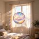 thumbnail image 1 of Round Acrylic Puzzle Suncatcher - Stained Glass Style Window Hanging Dreamy For Home Decor, 1 of 6
