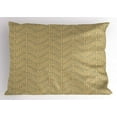 thumbnail image 2 of Ambesonne Earth Tones Pillow Sham, Urban Grunge Tile, 26" X 20", Pale Orange Reseda Green, 2 of 2