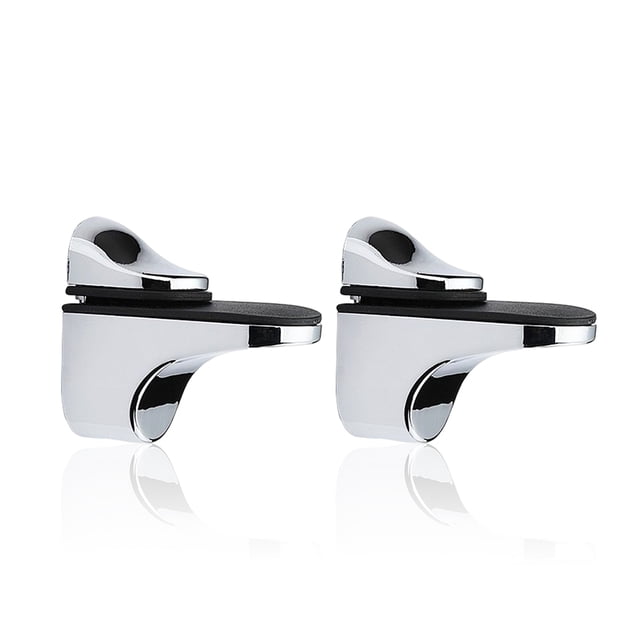 Kenally 2 piezas Soporte de estante pequeño Soporte de de vidrio Ajustable 3-20 mm Librería gruesa fija Abrazadera de boca de pez con Herramientas y ferretería 55x55x24mm Kenally WJ4054-00B