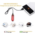 thumbnail image 2 of Juego de 2 luces traseras para bicicleta, luz trasera LED roja brillante para bicicleta, recargable por USB, luz para casco impermeable, linterna para bicicleta, accesorios reflectores de seguridad, a, 2 of 4