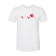 thumbnail image 3 of Dog Heartbeat | Paw Print EKG Lifeline | Veterinarian Vet Tech Dog Lover Mens Premium Tri Blend T-Shirt, True White, Small, 3 of 5