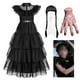 thumbnail image 2 of Disfraz de Cosplay de Wednesday para niña, vestido gótico negro para fiesta de Halloween, novedad de 2023, 2 of 4