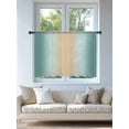 thumbnail image 4 of Sheer Curtains 54 Inch Length, Teal Ombre Semi Sheer Curtains Light Filtering Window Treatment, Modern Yellow Gradient Farmhouse Art Privacy Voile Drapes for Living Room Bedroom 52x54 Inch, 4 of 7
