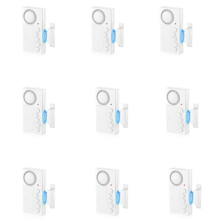 NineLeaf Freezer Door Alarm,Door and Window Alarms for Home Security,3/15/30/60 Seconds 4-In-1 Door Magnetic Refrigerator Door Open Alarm Delayed Door Closing Bell for Home Business Office Shop,9PK