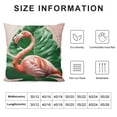 thumbnail image 5 of Nawypu  Pink Flamingo Throw Pillow Covers 18x18 Inch Tropical Leaves Bird Pillow Cases Geometric Arch Vertical Stripes Modern Cushion Cover for Spring Summer Home Couch Sofa Decoration, 5 of 5