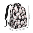 thumbnail image 2 of Gaeub Cute Baseball Ergonomic Lightweight Laptop Backpack - Multiple Pockets for School, Work, Travel, Outdoor Activities-One Size, 2 of 5