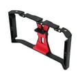 thumbnail image 4 of Phone Video Stabilizer Portable Dual Hanlde Handheld Phone Adjustable Stabilizer Support Recording Rig, 4 of 8