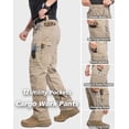 thumbnail image 5 of NAVEKULL Men's Stretch Ripstop Cargo Pants Water Resistant Flex Hiking Pants Lightweight EDC Operator Utility Work Pants, 5 of 7