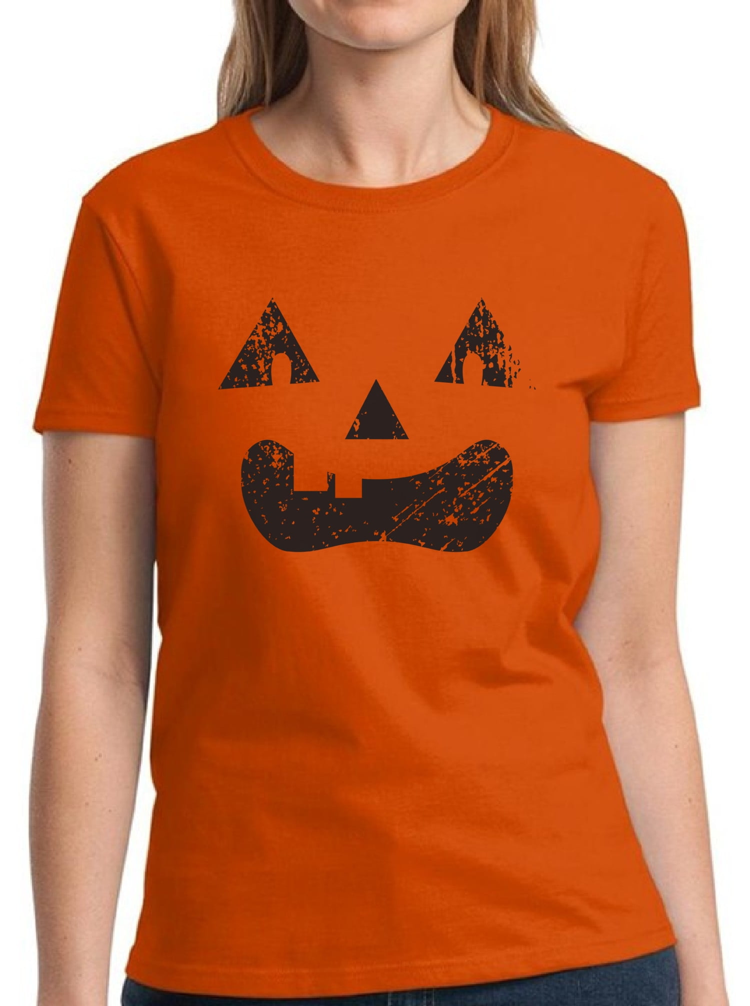 sikkert Sui Peru Pumpkin Face Black Jack o Lantern Halloween T Shirt for Women - S M L XL  2XL 3XL Graphic Tee - Scary Halloween Outfit Gift Funny Holiday Tee T-Shirt  Ladies - Walmart.com