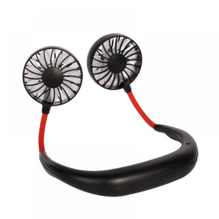 

Portable Neck Fan Rechargeable Personal Hand-Free Fan Mini USB Wearable Neckband Sport Fan 3 Speed Adjustable 360 Degrees Free Rotation Perfect for Working Traveling Office Reading 1PC