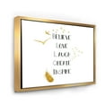 thumbnail image 3 of Designart 'Inspirational Quote On Gold and White' Traditional Framed Canvas Wall Art Print, 3 of 5