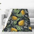 thumbnail image 1 of Fotbe Hand Drawn Citrus Fruits Elegant Lemons Manta de Franela Acolchonada con Estampado, Súper Suave y Esponjosa, Extra Grande para Sofá, Cama, Uso Todo el Año-80"x60", 1 of 7