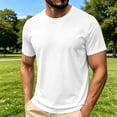 thumbnail image 6 of hotojiny Men's Crew Neck T-Shirts Basic Solid Color Loose Tees Comfortable Casual Summer Top for Daily Wear, 6 of 7