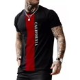 thumbnail image 1 of Playera Negra Para Hombres Mangas Corta Estampado Camisetas, 1 of 8