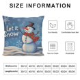 Lingy Christmas Pillow Cover Snowman Let It Snow Snowflake Decoration