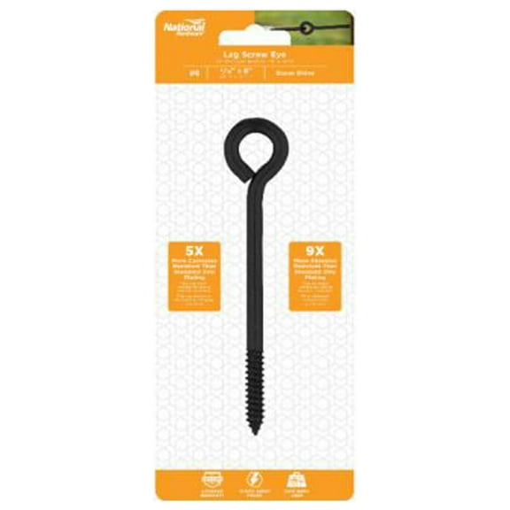 National Hardware N820-088 Lag Screw Eye, 5/16 x 6 In. - Quantity 10