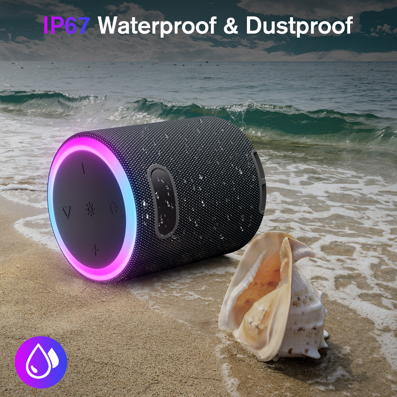 Hoey LED Party Bluetooth Speaker, IPX6, 10W, 24H Battery photo 7