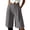 Gray, variant on Women's Bermuda Shorts High Waisted Pleated Wide Leg Shorts with Pockets Tailored Work Shorts Yellow