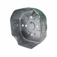 thumbnail image 3 of Pack 10 Pzs Caja Metalica Octagonal C/ Tapa 4x4 Pulg plateado 1/2 pulgadas, 3 of 8