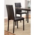 thumbnail image 4 of Set of 4 Metal Frame Chairs Brown Faux Leather Seat Black Metal Finish Dining Side Chairs, 4 of 5