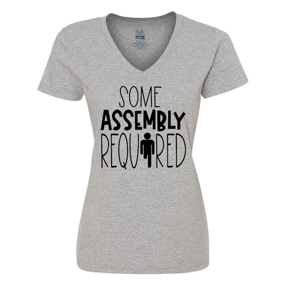 Inktastic Some Assembly Required Right Leg Amputee Women's V-Neck T-Shirt
