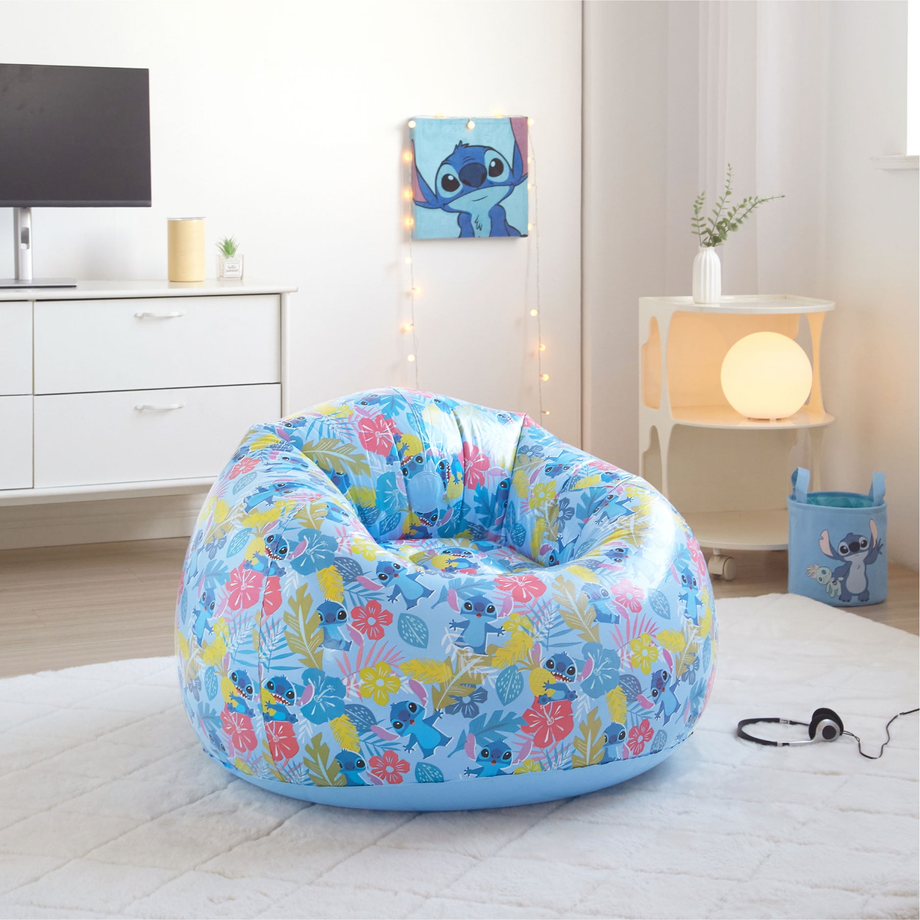 Disney Stitch Kids Inflatable Gaming Chair, Blue