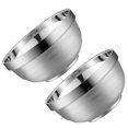 thumbnail image 2 of 2pcs Stainless Steel Salad Bowls Double Instant Noodle Bowls Food Containers(12cm), 2 of 9