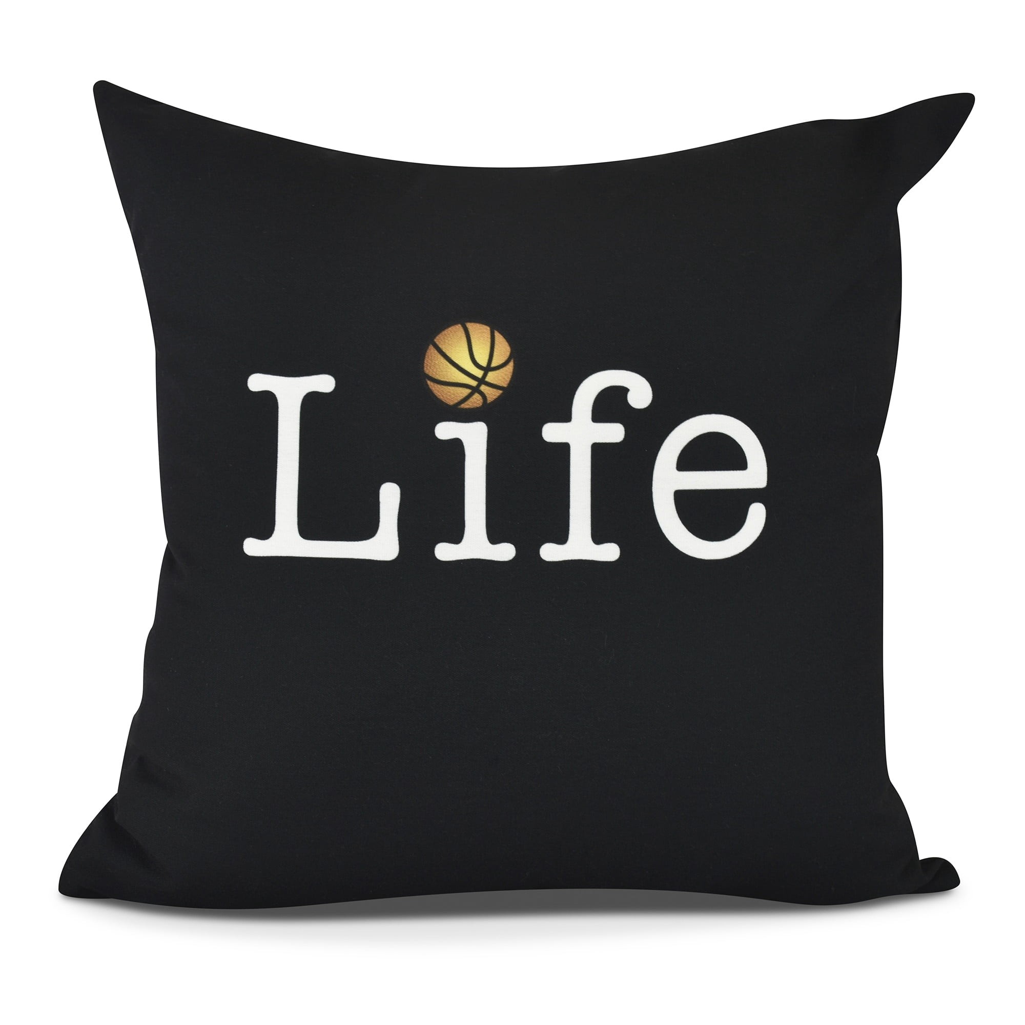 Life + Ball Word Print Pillow