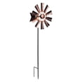 thumbnail image 6 of Metal Windmill Garden Spinner with Stake, 28" Vintage Yard Sculpture, Outdoor Windmill Stake for Garden Decor, 6 of 7