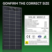 WERCHTAY N-Type 18BB 300 Watt Bifacial Solar Panel, with 25% Efficiency, Grade A+ Cells, IP65, for RV, Trailer, Marine, Rooftop, Farm, Off Grid