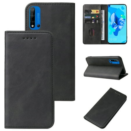 For Huawei P20 Lite 2019 Magnetic Closure Leather Phone Case