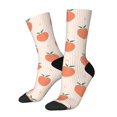 thumbnail image 1 of Fotbe Orange Peach Calcetas Largas con Estampado para Hombre y Mujer – Calcetas de Compresión Transpirables y Elásticas, Viajar y Uso Diario Talla 5-11, 1 of 6