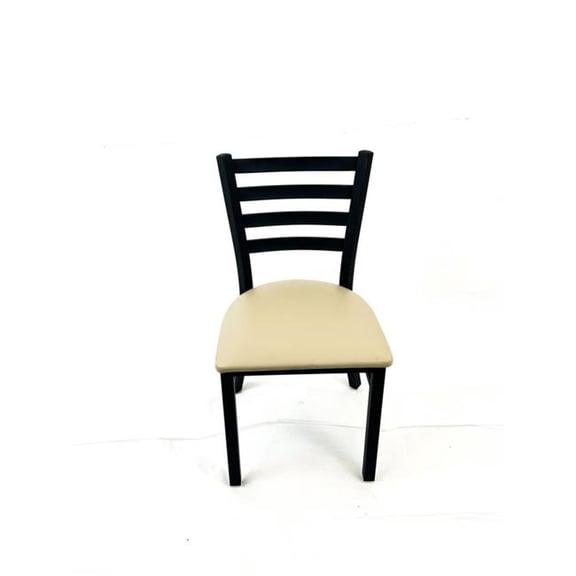JMC Furniture JMCWHCBVSTAU White Horse Series Side Chairs, Supports Up to 300 lbs, 18 in. Seat Height, Taupe Seat, Black Back & Base