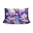 thumbnail image 3 of 3 Pcs Soft Bedding Set, Includes 1 Duvet Cover with Zipper And 2 Pillow,Shams Fantasy Butterfly Queen(90"×90"), 3 of 8