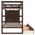 thumbnail image 5 of Twin Over Twin Kids/Teens Bunk Bed with Buit-In Staircase, Wooden Storage Bed Frame with 6 Drawers, 5 of 8