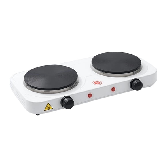 Cocina eléctrica de encimera con dos quemadores, duradera y de alto rendimiento. Placa calefactora