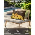 thumbnail image 3 of Summer Flowers Outdoor Head Resting Pillows with Insert Watercolor Sunflower Letter Print Wood Grain 2 Pack Waterproof Lumbar Pillows with Adjustable Strap for Patio Recliner Beach Chair, 11"x16", 3 of 7