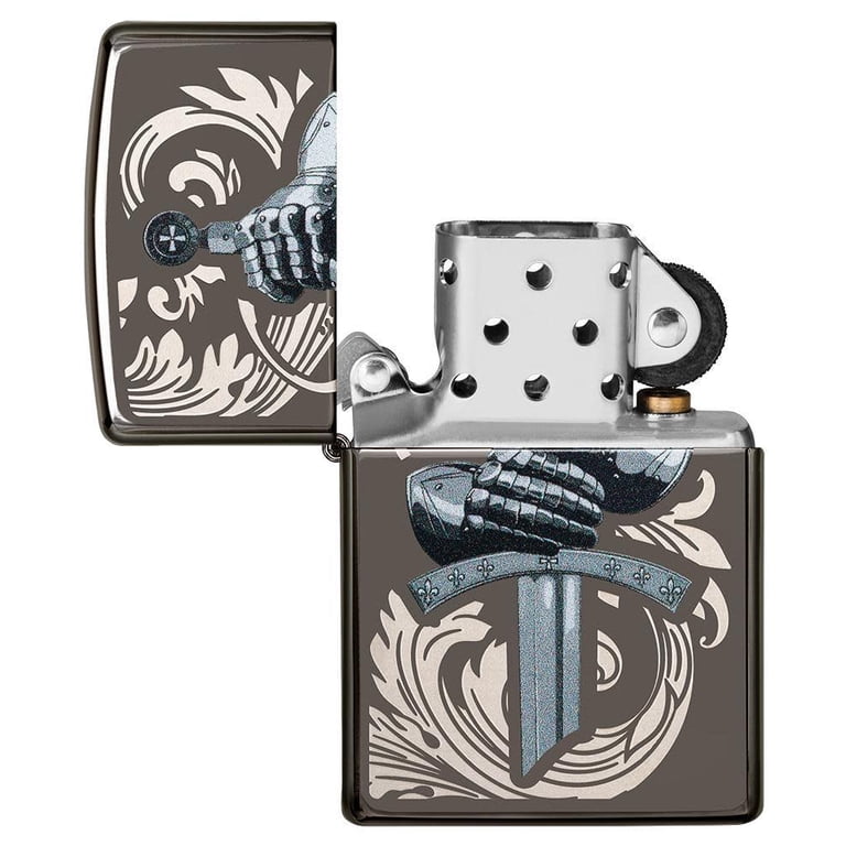 Zippo Knights Glove Design Black Ice Pocket Lighter - Walmart.com