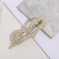 thumbnail image 3 of Pinza de pelo de cola de caballo, pasadores de pelo con lazo en forma de corazón con dientes de plátano y diamantes de imitación grandes para niña y mujer, 4 Uds. LingWen 9024735012160, 3 of 5