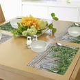 thumbnail image 4 of Ambesonne Rural Place Mats Set of 4, Summer Themed Backyard Image, Standard Size, Pale Brown and Green, 4 of 6