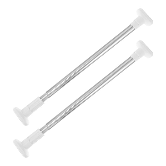 FUTUREORYY 2Pcs Heavy Duty Adjustable Closet Rods Stainless Steel Clothes Hanging Rods for Home