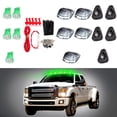 thumbnail image 2 of Scitoo 5x Smoked Cab Roof Running Marker Lens + GreenT10 6-3020-SMD LED Bulbs w/ Bases +1 Set Wiring Pack Switch Wire Harness fit Ford F-150 F-250 F-350 F-450 Super Duty, 2 of 5