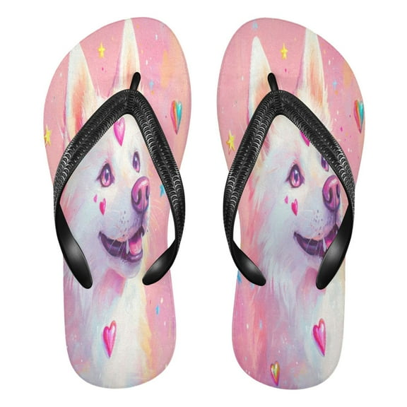 YAZAOOSummer Flip Flops Creatively Heartfelt Whiskers Simple Beach Sandals