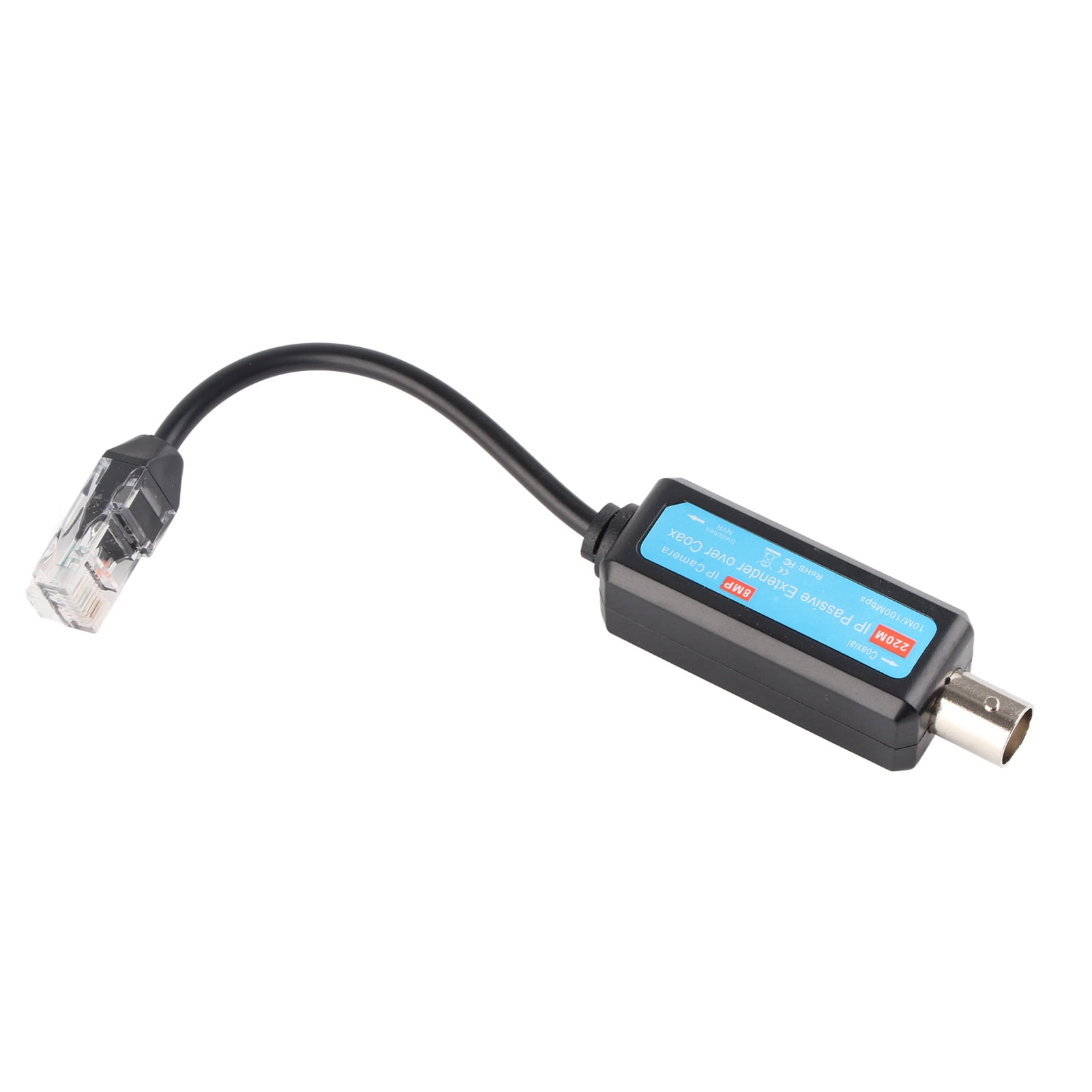 Transmetteur Réseau IP Passif Sur Coaxial – Extension Ethernet 10/100 Mbps Jusqu'à 220m – 1 Paire Pour Caméra IP & NVR