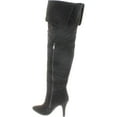 thumbnail image 3 of Forever Womens ALEXIA Pointed Toe Over The Knee Thigh High Stiletto Slouchy Boot Shoes, Black, 7, 3 of 4