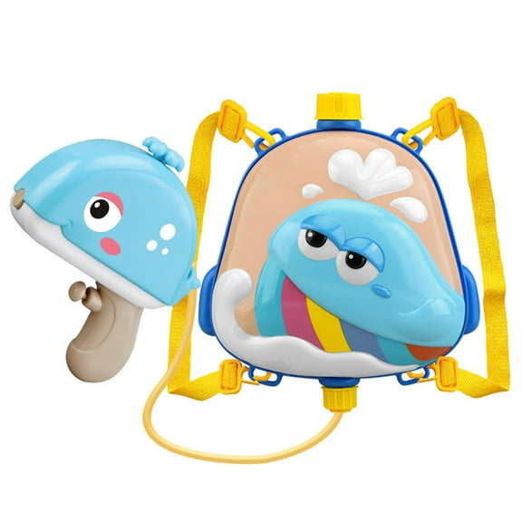 Eccomum Electric Water Gun, Backpack Water Blaster with 1L Capacity Tank Adjustable Straps, Summer Outdoor Water Toys for Boys Girls